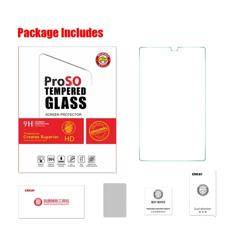 HAT PRINCE Full Screen Coverage 0.33mm 9H 2.5D Tempered Glass Full Glue Screen Protector Film for Samsung Galaxy Tab A7 Lite 8.7-inch SM-T220 (Wi-Fi)/SM-T225