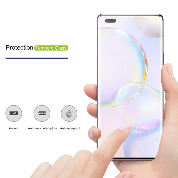 MOCOLO High Transparency UV Tempered Glass Film 3D Curved [Complete Covering] Screen Protector for Honor 50 Pro / Huawei nova 9 Pro