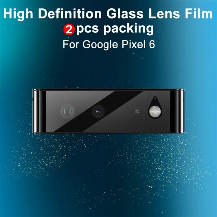 2pcs / Pack Imak Lente De Cámara De Alta Definición De Alta Definición Protector De Cine De Vidrio Templado Para Google Pixel 6