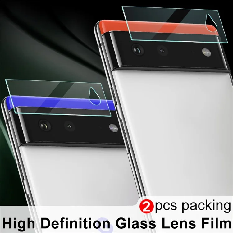 2 Pièces/Pack Film de protection en verre trempé pour objectif de caméra haute définition IMAK pour Google Pixel 6 