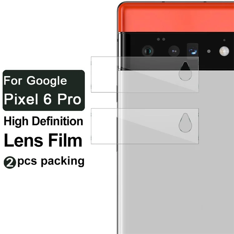 2Pcs/Pack IMAK Alta Definición Anti-arañazos Lente de Cámara Película Protectora de Vidrio Templado para Google Pixel 6 Pro