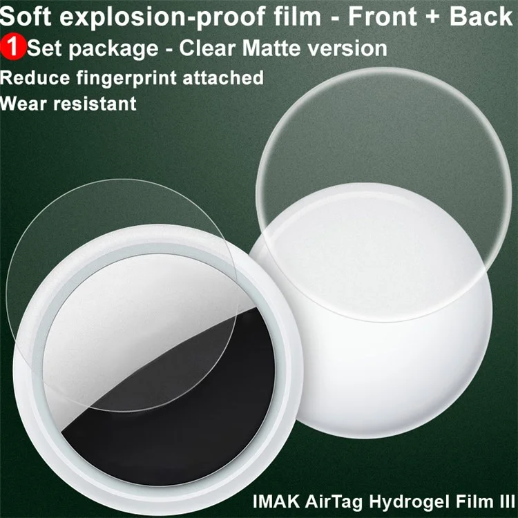 IMAK Ultra Clear TPU Hydrogel Film III HD Front and Back Soft Film for AirTag