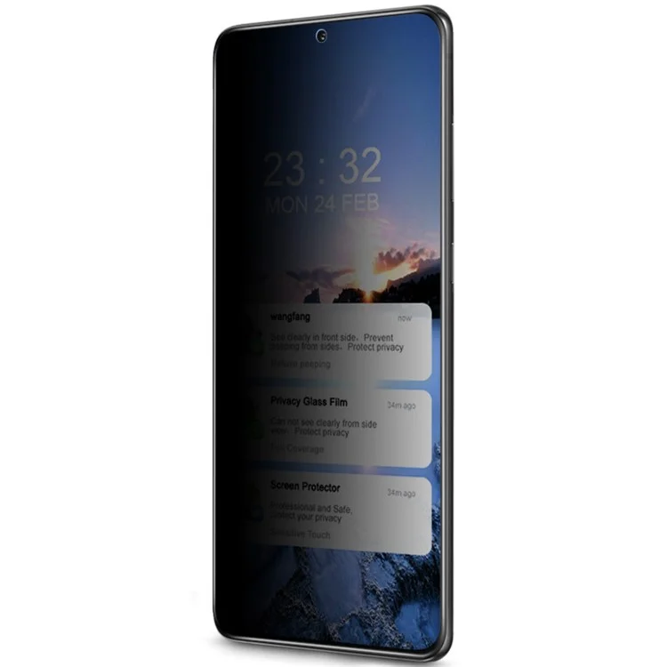 IMAK 9H Dardura Mirror Touch Protector de Película de Vidrio Templado Anti-peep Para Samsung Galaxy S21 fe