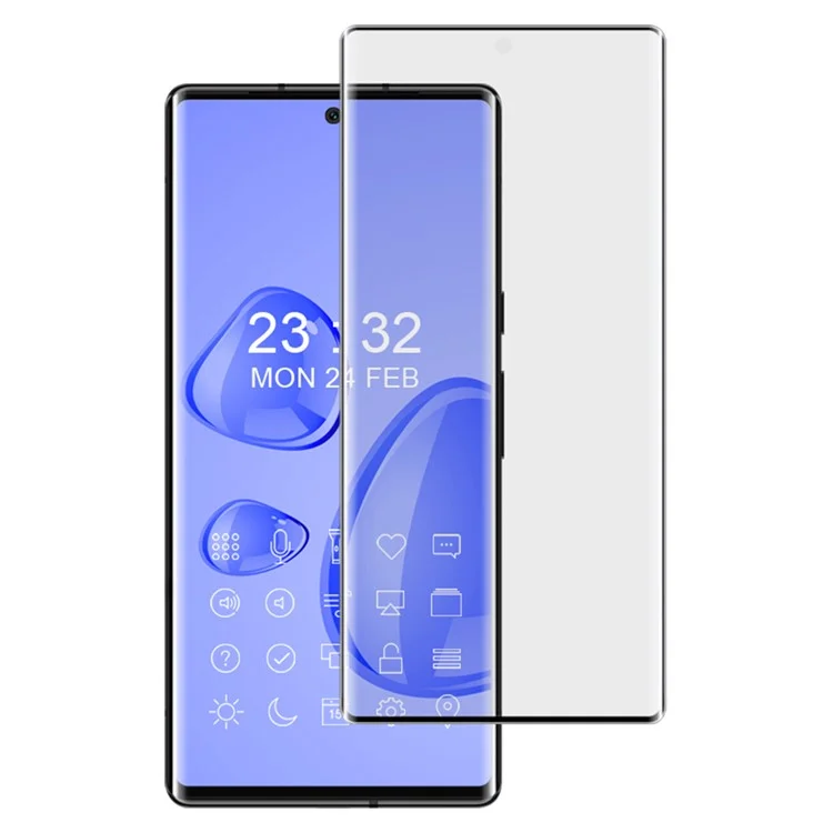 IMAK para Google Pixel 6 Pro Protector de pantalla de vidrio templado curvo 3D de cobertura completa Película anti-arañazos de pegamento lateral