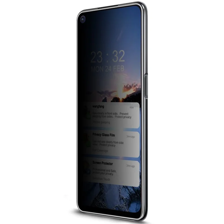IMAK pour Oppo A74 5G / A54 5G / 4G 9H Anti-Espion Anti-Peep Film de protection d'écran incassable sans bulles