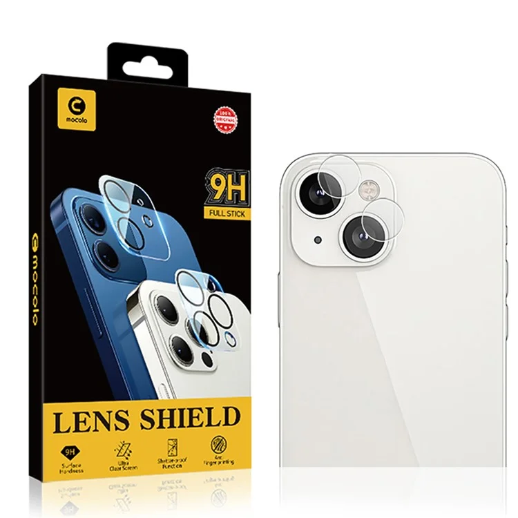 MOCOLO Ultra Clear Anti-fingerprint Tempered Glass Camera Lens Protector Film pour iPhone 13 6.1 pouces