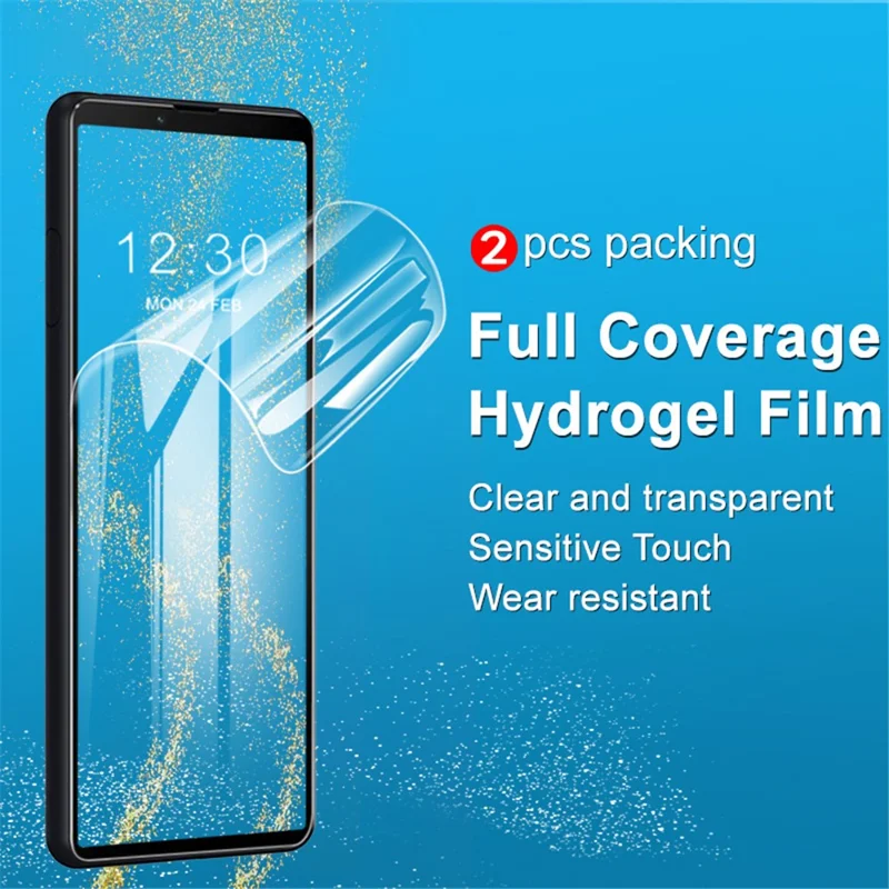 IMAK 2Pcs/Set Anti-explosion Hydrogel Film III HD Clear TPU Skin Film Screen Protector for Sony Xperia 10 III 5G
