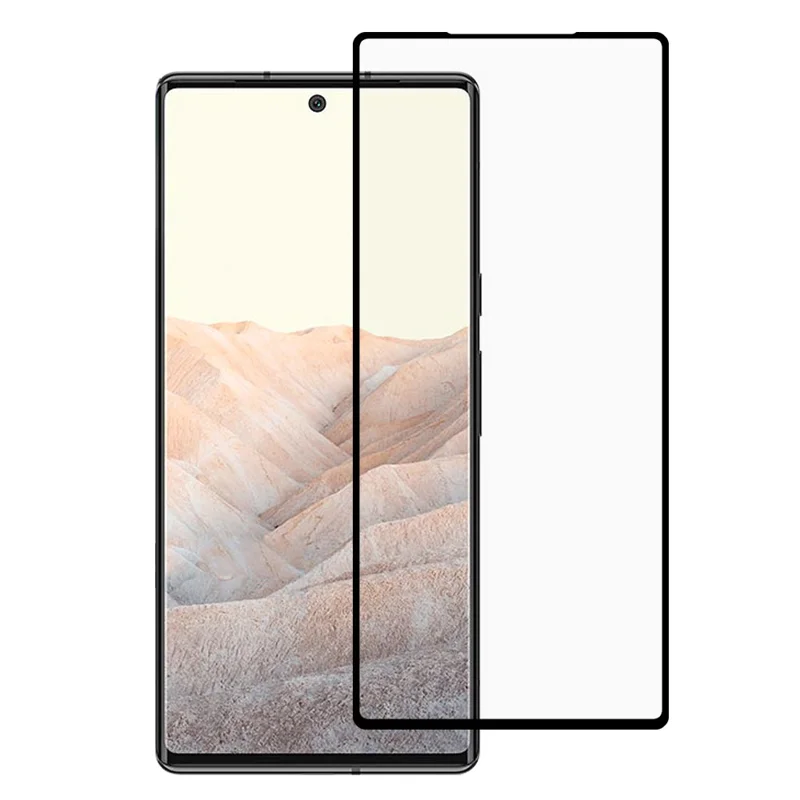 Silk Printing Full Glue Full Screen Coverage Tempered Glass Screen Protector for Google Pixel 6