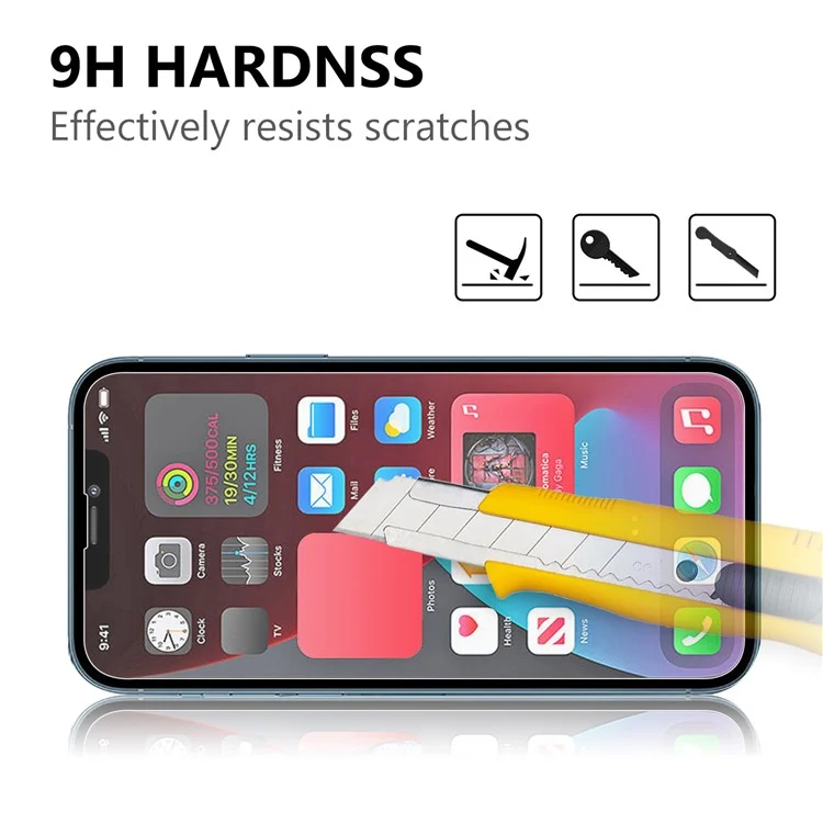 For iPhone 13 Pro / iPhone 13 6.1-inch 2Pcs 9H Hardness Ultra-thin Clear 2.5D Tempered Glass Screen Protector