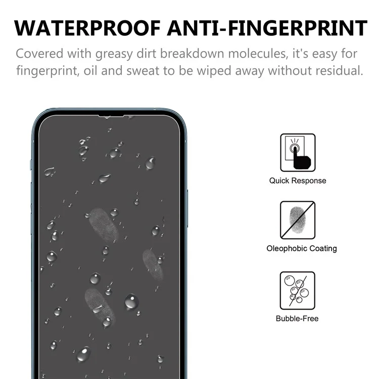 Per iPhone 13 Pro / iPhone 13 6.1-pollici 2Pz 9H Durezza Vetro temperato ultrasottile trasparente 2.5D