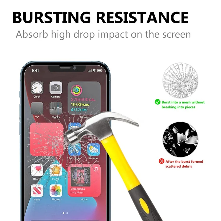 Für iPhone 13 mini 5.4 Zoll 2.5D gebogener Schutzfilm, kratzfest, Touchscreen-Hartglasschutzfolie