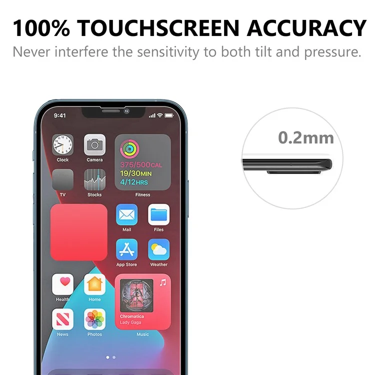 Für iPhone 13 mini 5.4 Zoll 2.5D gebogener Schutzfilm, kratzfest, Touchscreen-Hartglasschutzfolie