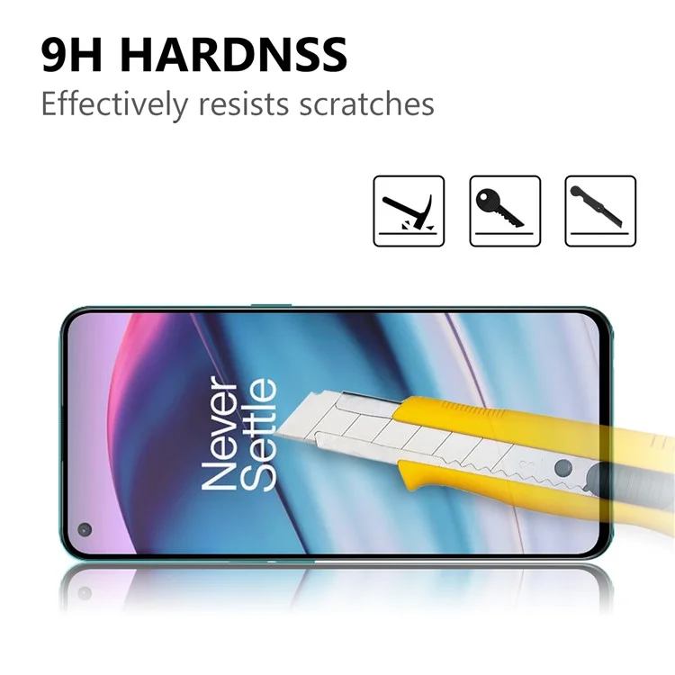 Película de Vidrio Templado Ultra Clara con Bordes Negros Completos y Pegamento Completo para OnePlus Nord CE 5G
