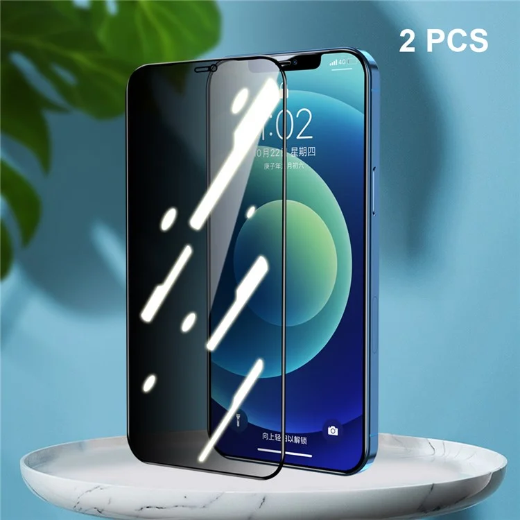 ENKAY HAT PRINCE 2 Protecteurs d'écran en verre trempé anti-éblouissant 28° anti-espionnage, couvrance écran complet, pour iPhone 12 Pro Max 6,7 pouces 