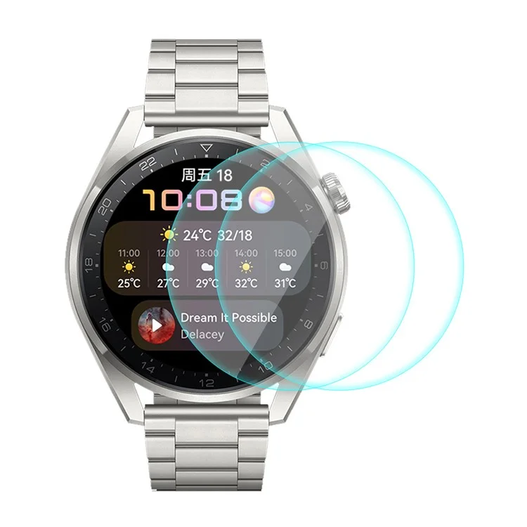 ENKAY HAT PRINCE 2Pcs/Pack for Huawei Watch 3 Pro 48mm 0.2mm 9H 2.15D Arc Edge Tempered Glass Screen Protectors Films