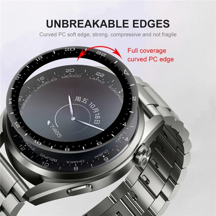 ENKAY HAT PRINCE 3D Curved Soft PC Edge + PMMA Full Screen Tempered Glass Protector Film for Huawei Watch 3 Pro 48mm