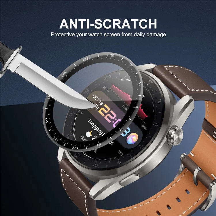 ENKAY HAT PRINCE 3D Curved Soft PC Edge + PMMA Full Screen Tempered Glass Protector Film for Huawei Watch 3 Pro 48mm