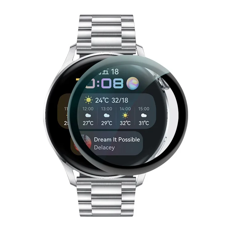 Enkay Hat Prince Cover Full Curred Soft ed Edge + PMMA Temper Glass Protector Para Huawei Watch 3 46 mm