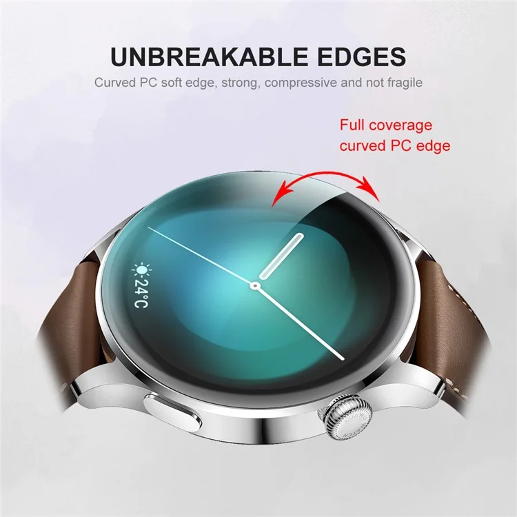Enkay Hat Prince Cover Full Curred Soft ed Edge + PMMA Temper Glass Protector Para Huawei Watch 3 46 mm