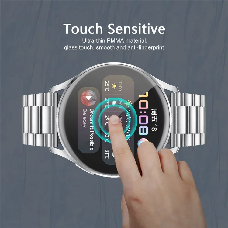 Enkay Hat Prince Cover Full Curred Soft ed Edge + PMMA Temper Glass Protector Para Huawei Watch 3 46 mm