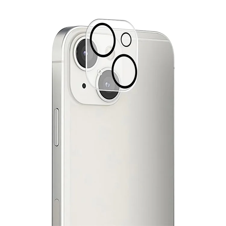 Film de L'objectif de la Caméra Mocolo Pour Iphone 13 Mini 5,4 Pouces, Couverture de Caméra en Verre Trempée à Imprimerie en Soie HD - Transparent