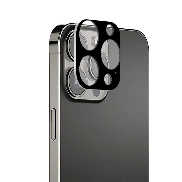 Protecteur de Lentilles de Caméra D'impression de Soie Mocolo Pour Iphone 13 Pro 6,1 Pouces, Protecteur D'écran D'objectif en Verre Trempé Ultra Clair - le Noir