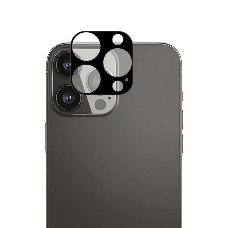 Protector de Lente de Cámara de Impresión de Seda Mocolo Para Iphone 13 Pro 6.1 Pulgadas, Protector de Pantalla de Lente de Vidrio Templado Ultra Claro - Negro