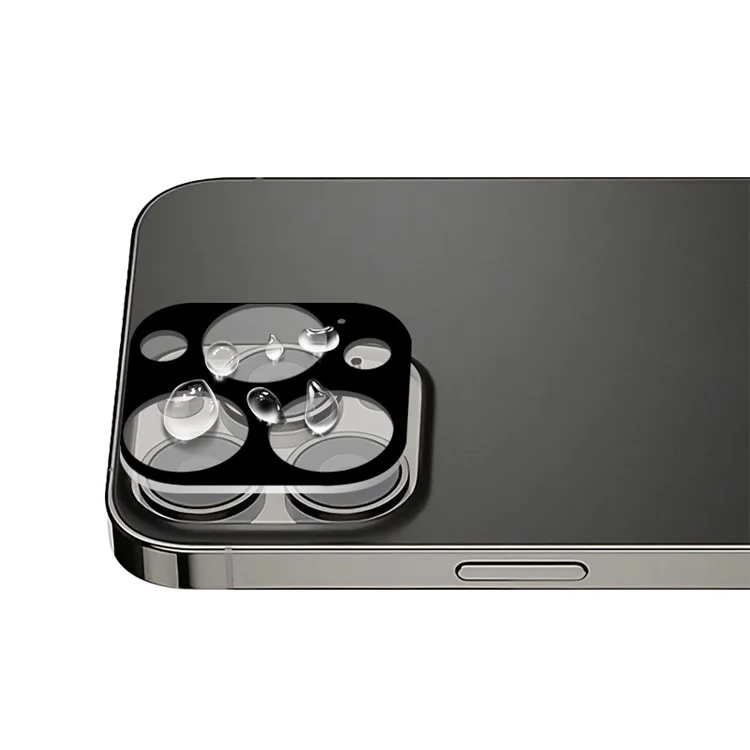 MOCOLO Silk Printing Ultra Clear Camera Lens Protector para iPhone 13 Pro / 13 Pro Max Protector de Pantalla de Lente de Vidrio Templado - Negro