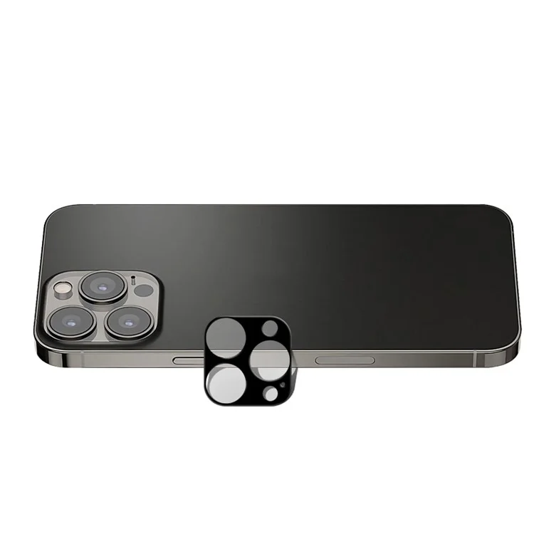 MOCOLO Silk Printing Ultra Clear Camera Lens Protector para iPhone 13 Pro / 13 Pro Max Protector de Pantalla de Lente de Vidrio Templado - Negro