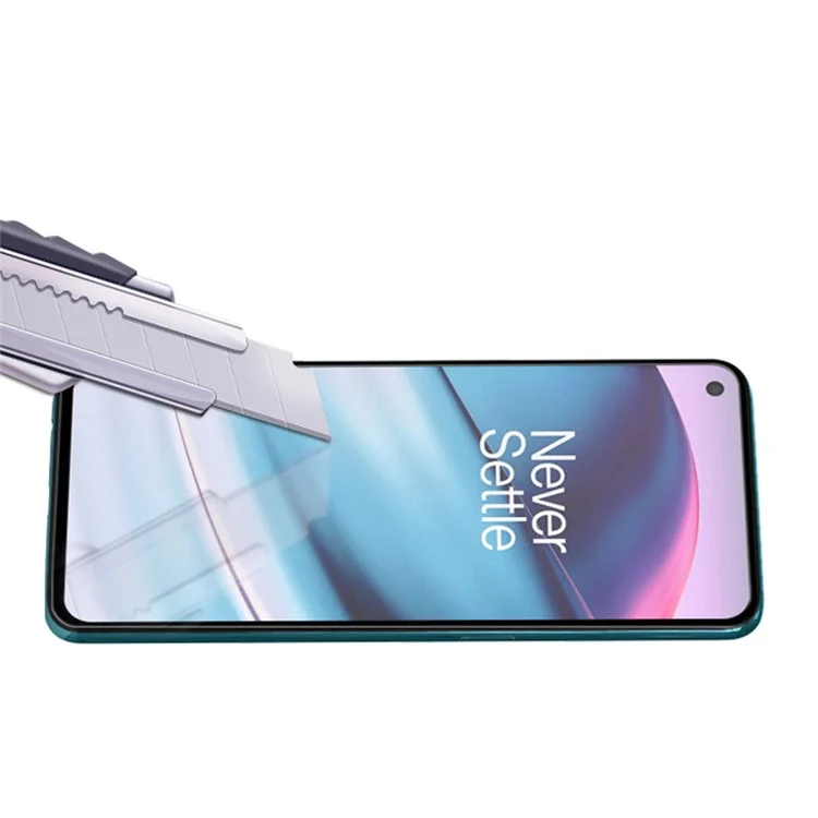 MOCOLO HD 9H Full Screen Coverage Silk Print High Definition Tempered Glass Full Glue Protector for OnePlus Nord CE 5G - Black