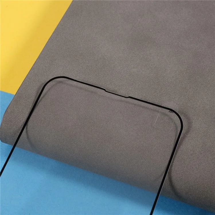 Pour iPhone 13 Pro Max / 14 Plus Anti-explosion Silk Printing Full Glue Full Screen Tempered Glass Protector Film