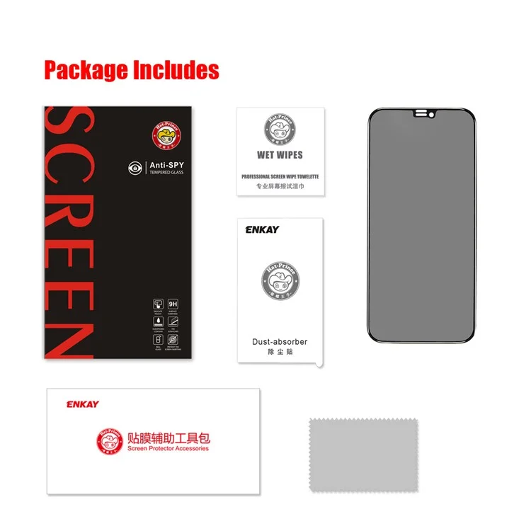 ENKAY HAT PRINCE Anti-glare 28° Anti-spy Privacy Protection Tempered Glass Full Coverage Screen Protector Film for iPhone 11 Pro Max 6.5 inch / XS Max 6.5 inch