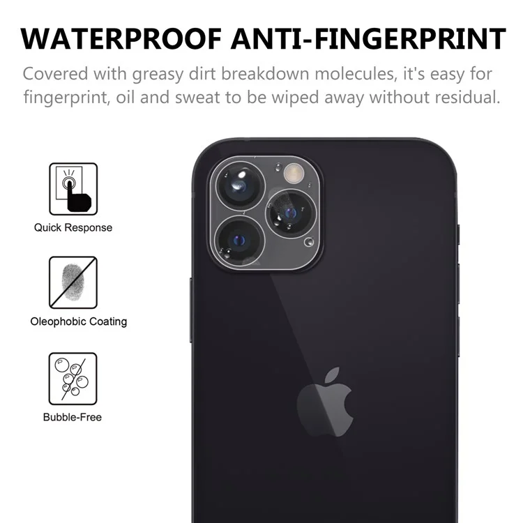 Vetro temperato antitraccia Ultra Clear per lenti fotocamera HD per iPhone 13 Pro Max 6,7 pollici 