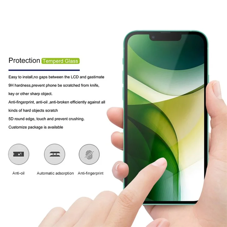 Protetor de Tela de Vidro Temperado AMORUS HD para iPhone 13 mini 5,4 polegadas