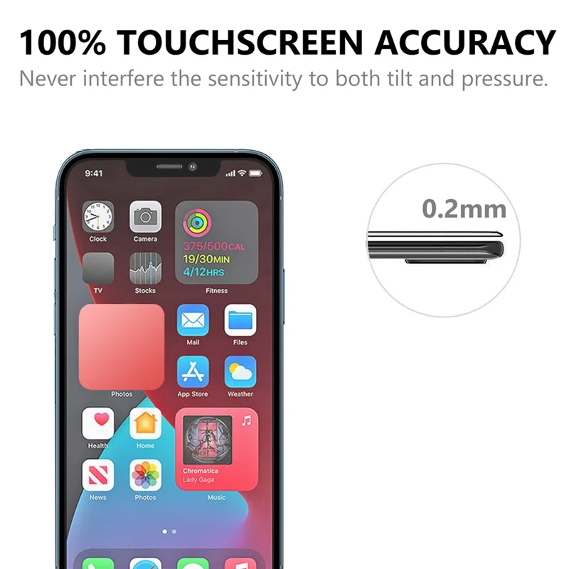 Vollklebe-Displayschutz aus gehärtetem Glas mit schwarzen Rändern für iPhone 13 Pro Max / 14 Plus