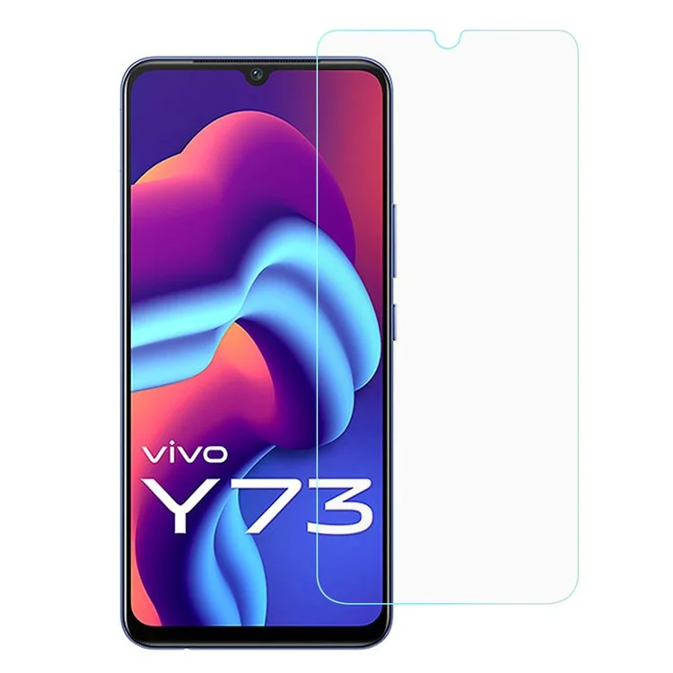 0.3mm Arc Edge Protective Film Tempered Glass Screen Protector Cover for vivo Y73/V21e 4G/V21e 5G