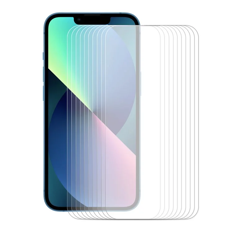 ENKAY HAT PRINCE 10 Unidades/Conjunto Protetor de Tela de Vidro Temperado Anti-Arranhões 0,26 mm 9H Dureza para iPhone 13 mini 5,4 polegadas