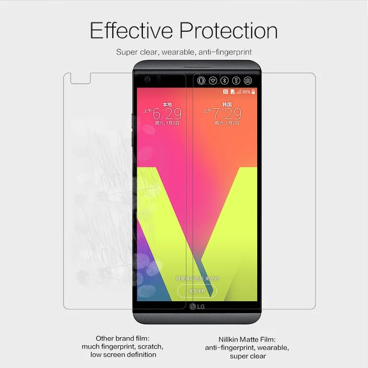 NILLKIN Matte Anti-scratch LCD Screen Protector Guard Film for LG V20
