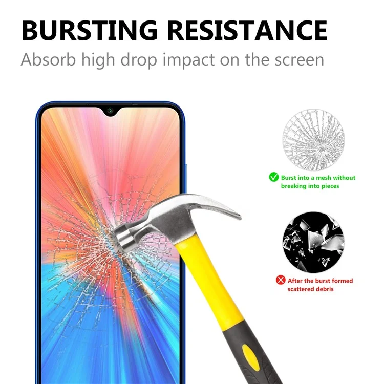 Ultra Clear Full Glue Black Edges Tempered Glass Screen Protector für Xiaomi Redmi Note 8 2021