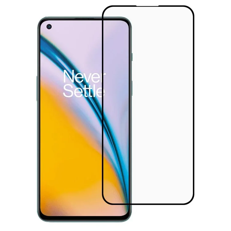 Seidendruckrand Vollklebe-Gehärtesglas Vollbildabdeckung Schutzfolie für OnePlus Nord 2 5G