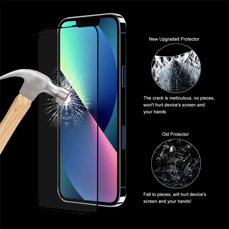 10Pcs/Set ENKAY HAT PRINCE 0.26mm 2.5D 9H Complete Covering Full Glue Tempered Glass Screen Protector for iPhone 13 mini 5.4 inch