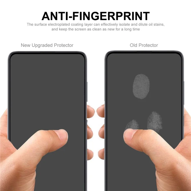 2 Teile / Set Hut Prince 0.26mm 9h 2.5d Vollkleber In Voller Größe Fingerprint-Proof-Temperierglas-Displayschutzfolie Für Xiaomi-Redmi-Anmerkung 8 2021