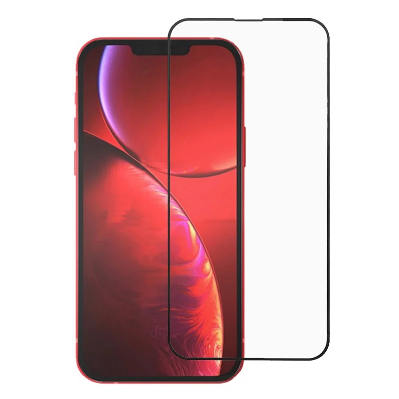 RURIHAI 2.5D Secondary Hardening Full Glue Tempered Glass Solid Defense Screen Protector for iPhone 13 Pro 6.1 inch