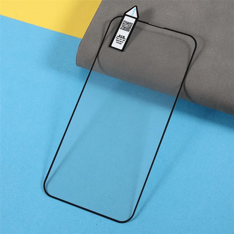 RURIHAI 2.5D Secondary Hardening Full Glue Tempered Glass Solid Defense Screen Protector for iPhone 13 Pro 6.1 inch