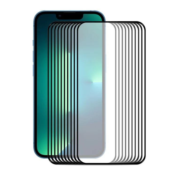 10Pcs / Set ENKAY HAT PRINCE 0.26mm 2.5D 9H Vidro Temperado Adesivo Completo Protetor de Tela Completo para iPhone 13 / 13 Pro / 14