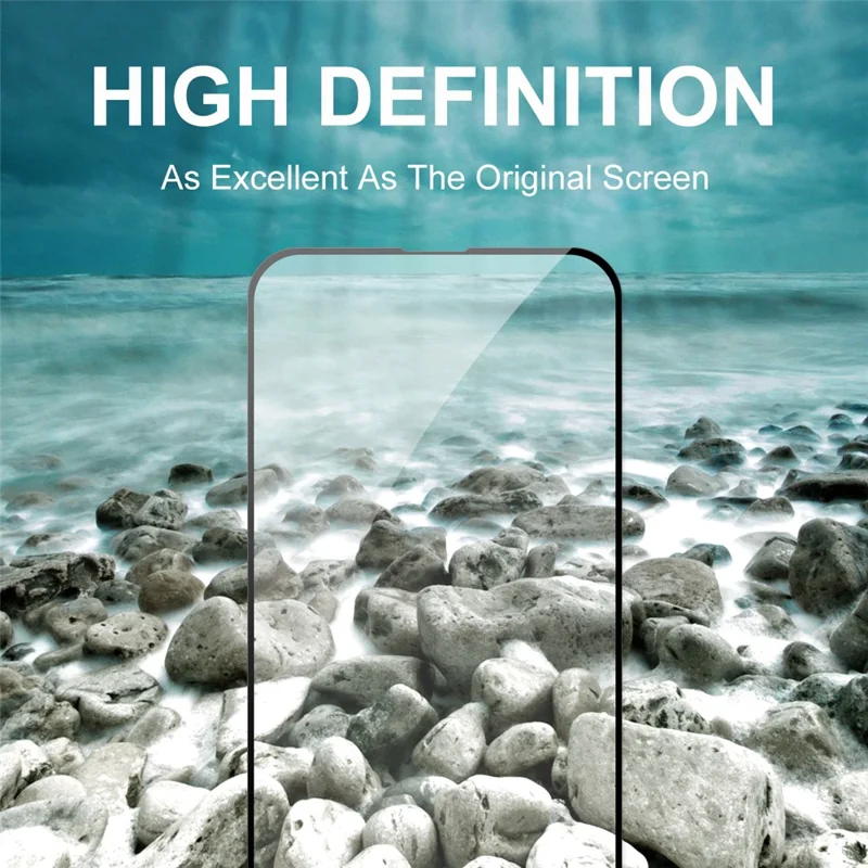 2Pcs / Set HAT PRINCE 0.26mm 9H 2.5D Full Screen Tempered Glass Full Glue Ultra Clear Screen Protector for iPhone 13 Pro Max / 14 Plus