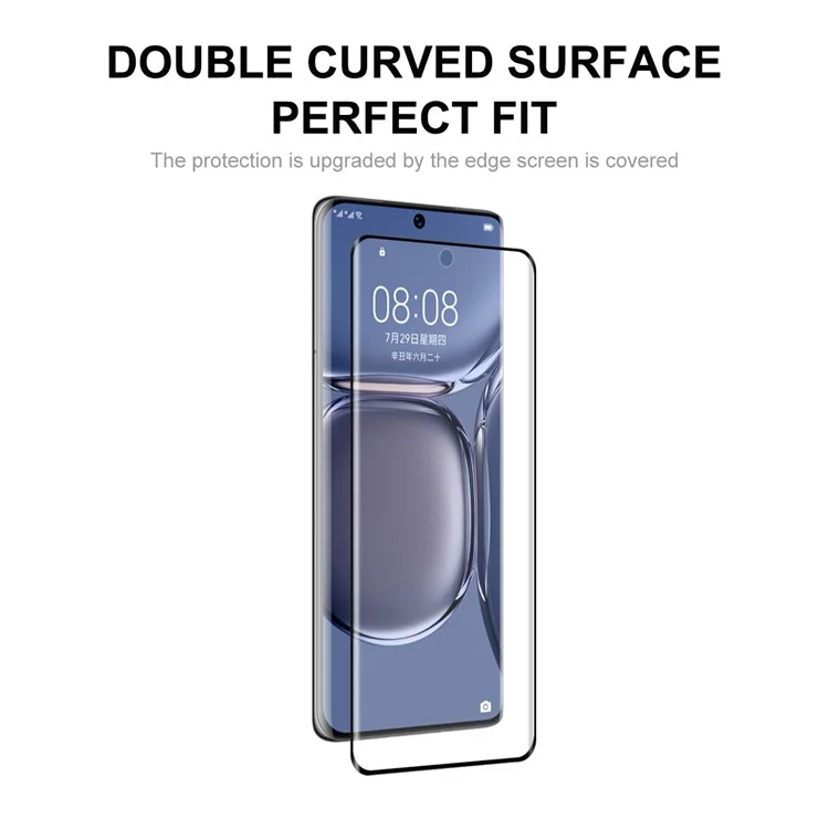 Hat-Prince 0.26mm 9h 3D Curved Pantalla Completa Protector De Vidrio Templado Para Huawei P50 Pro