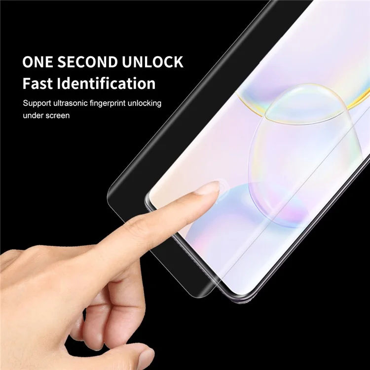 Enkay Hut Prince 3d Vollbildabdeckung Gebogener Heißer Biege Anti-kratzer Anti-Bubble High Definition Clear Pet Film Screen Protector Für Ehren 50 / Huawei Nova 9 (Support -fingerabdruck -entsperren)