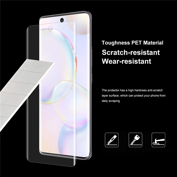 ENKAY HAT PRINCE for Honor 50 / Huawei nova 9, Full Coverage 3D Curved Screen Protector Hot Bending Anti-Scratch High Definition Clear PET Film (Support Fingerprint Unlocking)