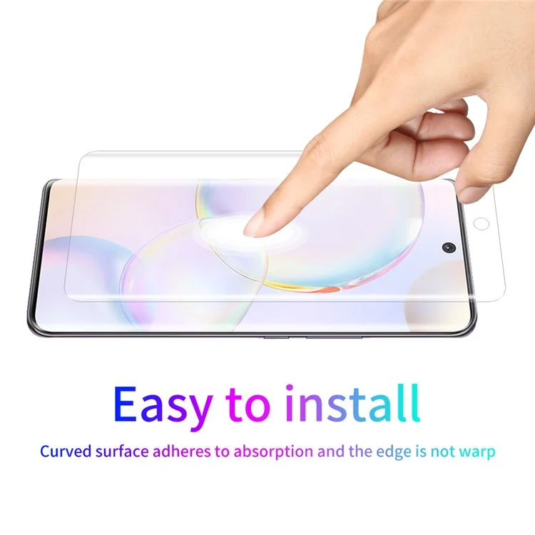 ENKAY HAT PRINCE for Honor 50 / Huawei nova 9, Full Coverage 3D Curved Screen Protector Hot Bending Anti-Scratch High Definition Clear PET Film (Support Fingerprint Unlocking)